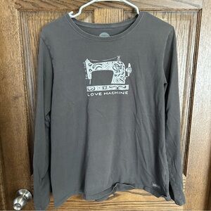 Life Is Good Gray Long Sleeve Tee